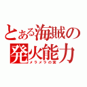 とある海賊の発火能力（メラメラの実）