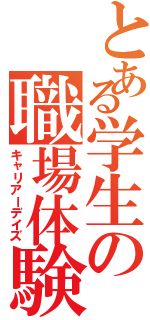 とある学生の職場体験（キャリアーデイズ）