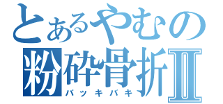 とあるやむの粉砕骨折Ⅱ（バッキバキ）