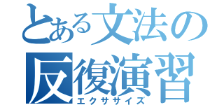 とある文法の反復演習（エクササイズ）