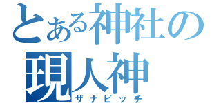 とある神社の現人神（ザナビッチ）