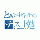 とある中学生のテスト勉強（テスト勉強頑張る）