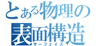 とある物理の表面構造（サーフェイス）