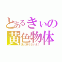 とあるきぃの黄色物体（見に来なさいよ！）