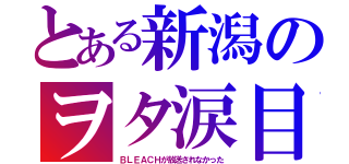 とある新潟のヲタ涙目（ＢＬＥＡＣＨが放送されなかった）