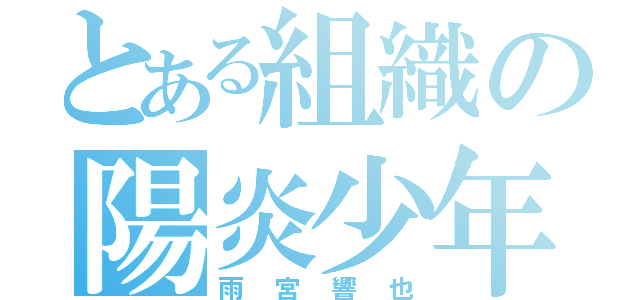 とある組織の陽炎少年（雨宮響也）