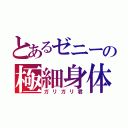 とあるゼニーの極細身体（ガリガリ君）