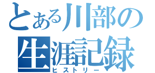 とある川部の生涯記録（ヒストリー）