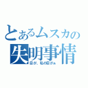 とあるムスカの失明事情（目が、私の目がぁ）