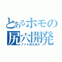 とあるホモの尻穴開発（アナル処女喪失）