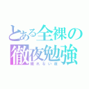 とある全裸の徹夜勉強（眠れない夜）