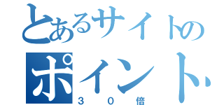 とあるサイトのポイント（３０倍）