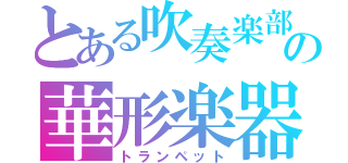 とある吹奏楽部の華形楽器（トランペット）