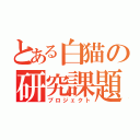 とある白猫の研究課題（プロジェクト）