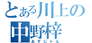 とある川上の中野梓（あずにゃん）