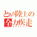 とある陸上の全力疾走（スプリント）