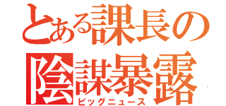 とある課長の陰謀暴露（ビッグニュース）