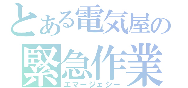とある電気屋の緊急作業（エマージェシー）