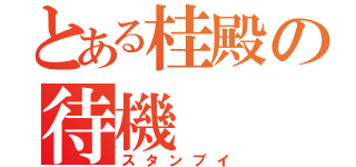 とある桂殿の待機（スタンブイ）