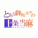 とある御坂美琴の上条当麻（インデックス）