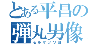 とある平昌の弾丸男像（モルゲッソヨ）