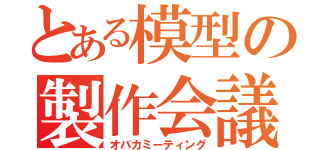 とある模型の製作会議（オバカミーティング）