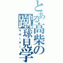 とある高柴の蹴球見学（サポーター）