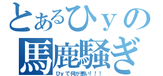 とあるひｙの馬鹿騒ぎ（ひｙで何が悪い！！！）