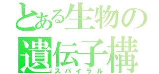 とある生物の遺伝子構造（スパイラル）