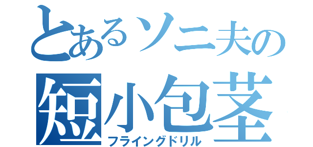 とあるソニ夫の短小包茎（フライングドリル）