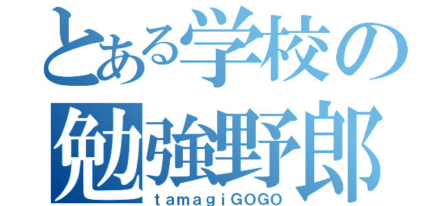 とある学校の勉強野郎（ｔａｍａｇｉＧＯＧＯ）