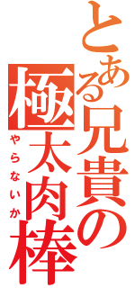 とある兄貴の極太肉棒（や　ら　な　い　か）