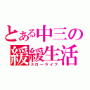 とある中三の緩緩生活（スローライフ）