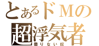 とあるドＭの超浮気者（懲りない奴）