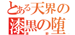 とある天界の漆黒の堕天使（清野）