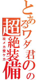 とあるワダ君のの超絶装備（攻メカ受ケカ）