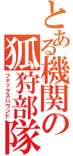 とある機関の狐狩部隊（フォックスハウンド）