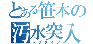 とある笹本の汚水突入（トブダイブ）