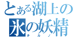 とある湖上の氷の妖精（チルノ）