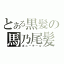 とある黒髪の馬乃尾髪（ポニーテール）