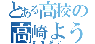 とある高校の高崎ようすけ（きちがい）