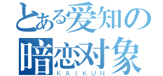 とある爱知の暗恋对象（ＫＡＩＫＵＮ）