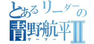 とあるリーダーの青野航平Ⅱ（ゲーマー）