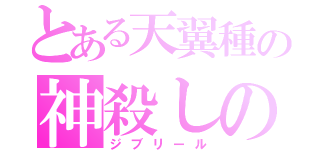 とある天翼種の神殺しの尖兵（ジブリール）