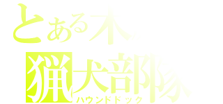 とある木原の猟犬部隊（ハウンドドック）