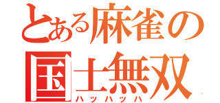 とある麻雀の国士無双（ハッハッハ）