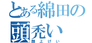 とある綿田の頭禿い（顔上げい）