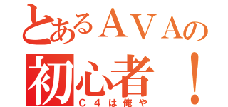 とあるＡＶＡの初心者！（Ｃ４は俺や）