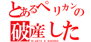 とあるペリカンの破産した（Ｂｉｇ＄７５ ＆ ＄２６５ＫＯ）