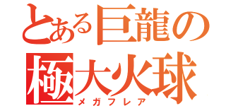 とある巨龍の極大火球（メガフレア）